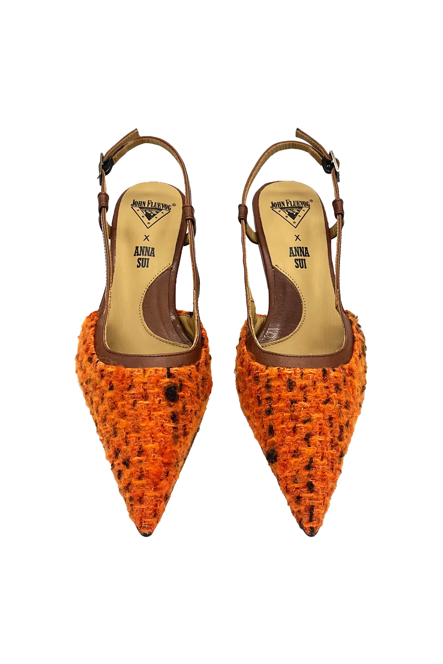 John Fluevog x Anna Sui Marmalade Tweed Slingback - Anna Sui Discount