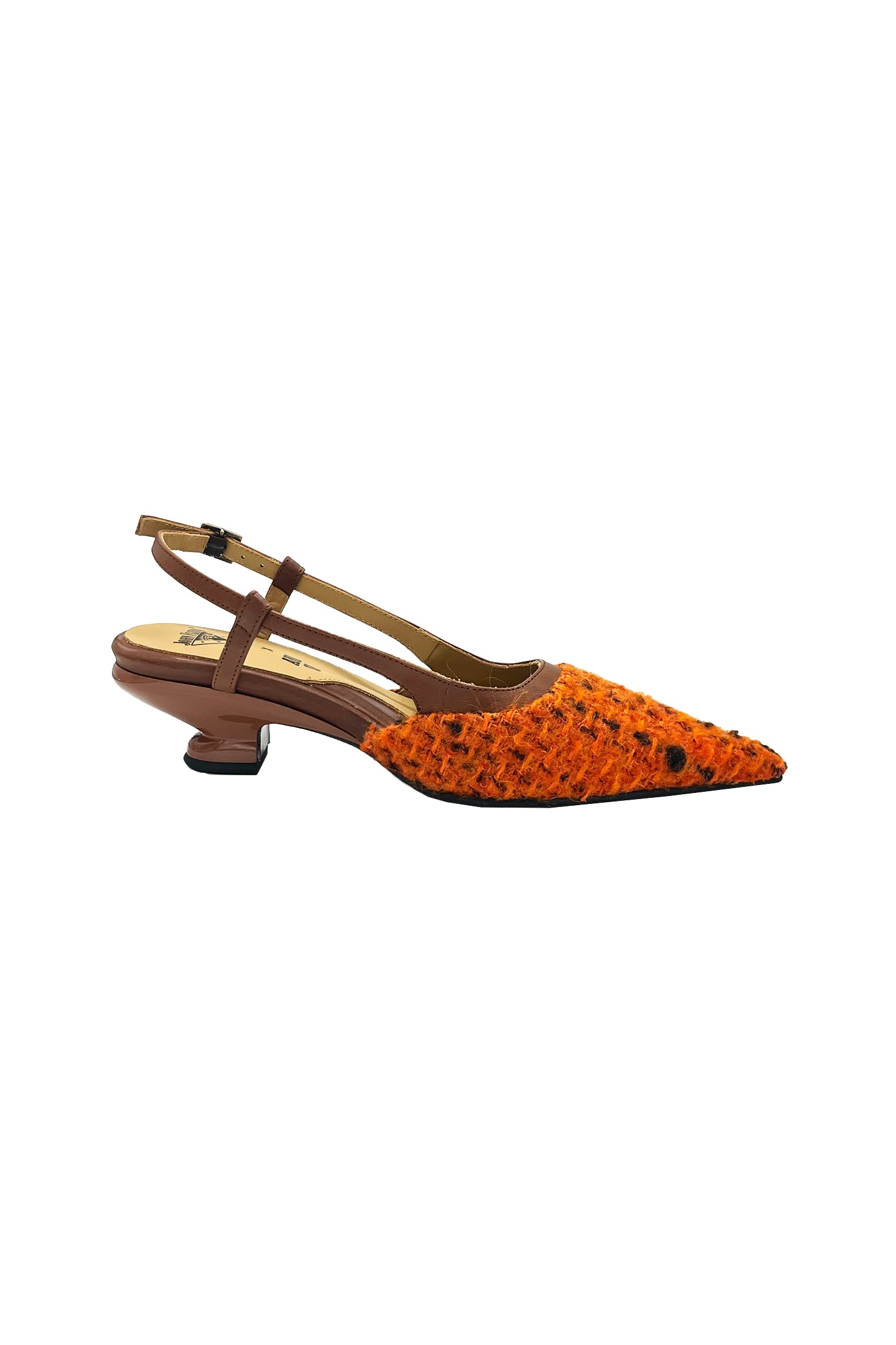 John Fluevog x Anna Sui Marmalade Tweed Slingback - Anna Sui Discount