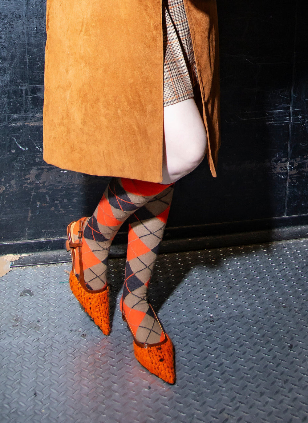 John Fluevog x Anna Sui Marmalade Tweed Slingback - Anna Sui Discount