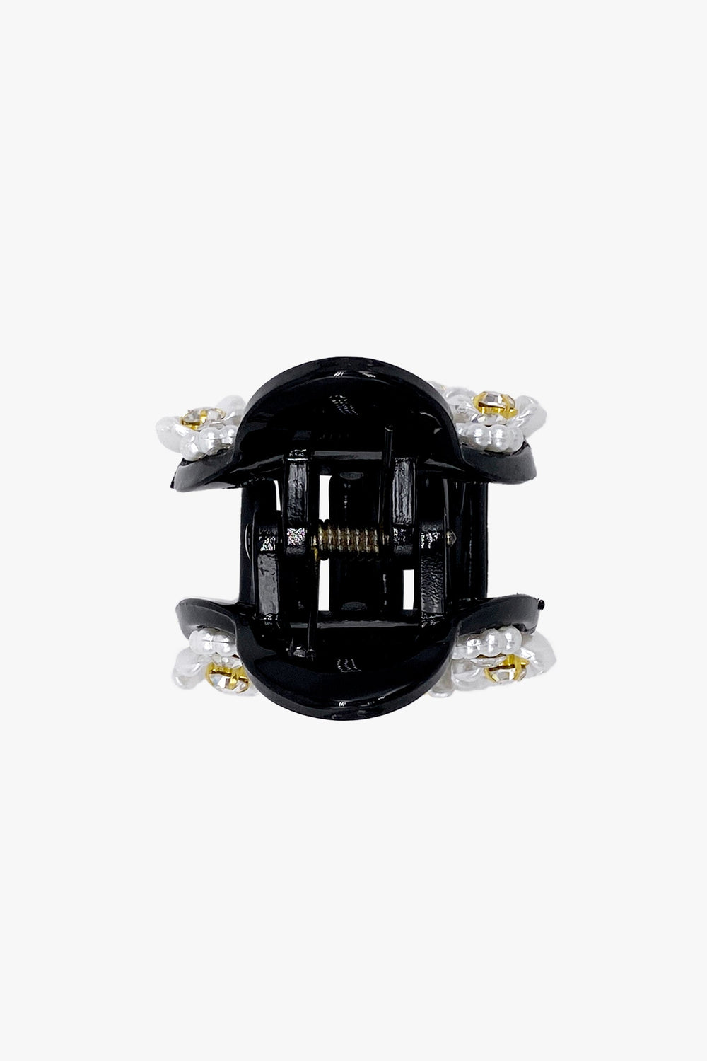 Round Cutout Flower Embroidered Jaw Clip - Anna Sui Sale