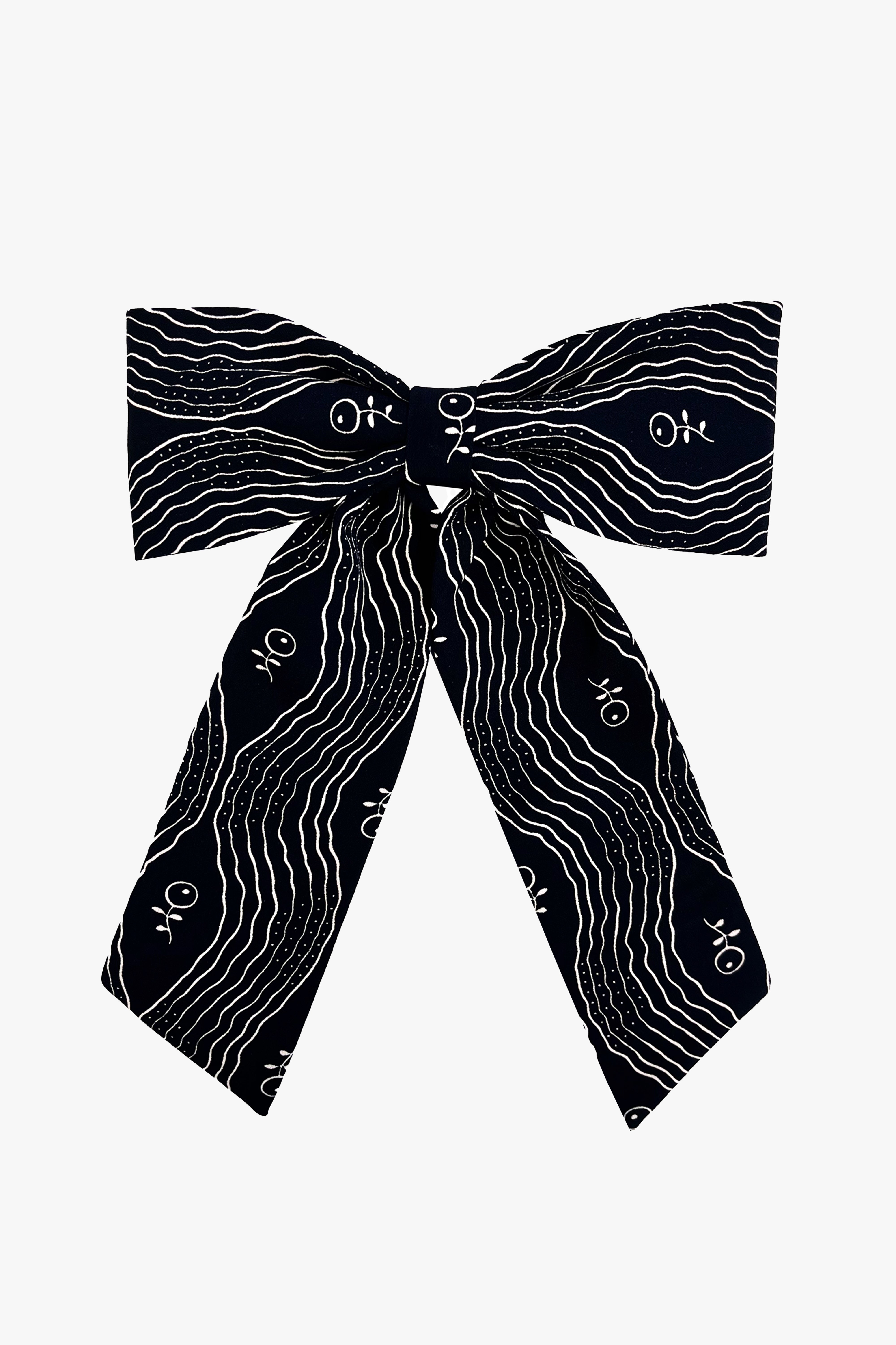 Berry Crepe Bow Hair Clip - Anna Sui Online