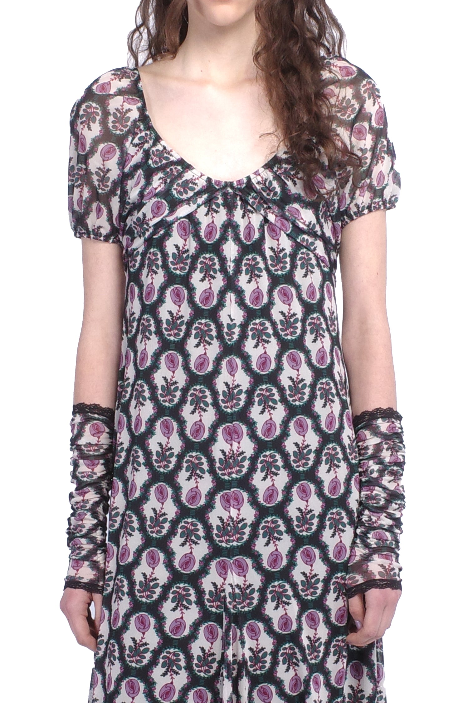 Sleeping Beauty Mesh Bow Dress - Anna Sui Online