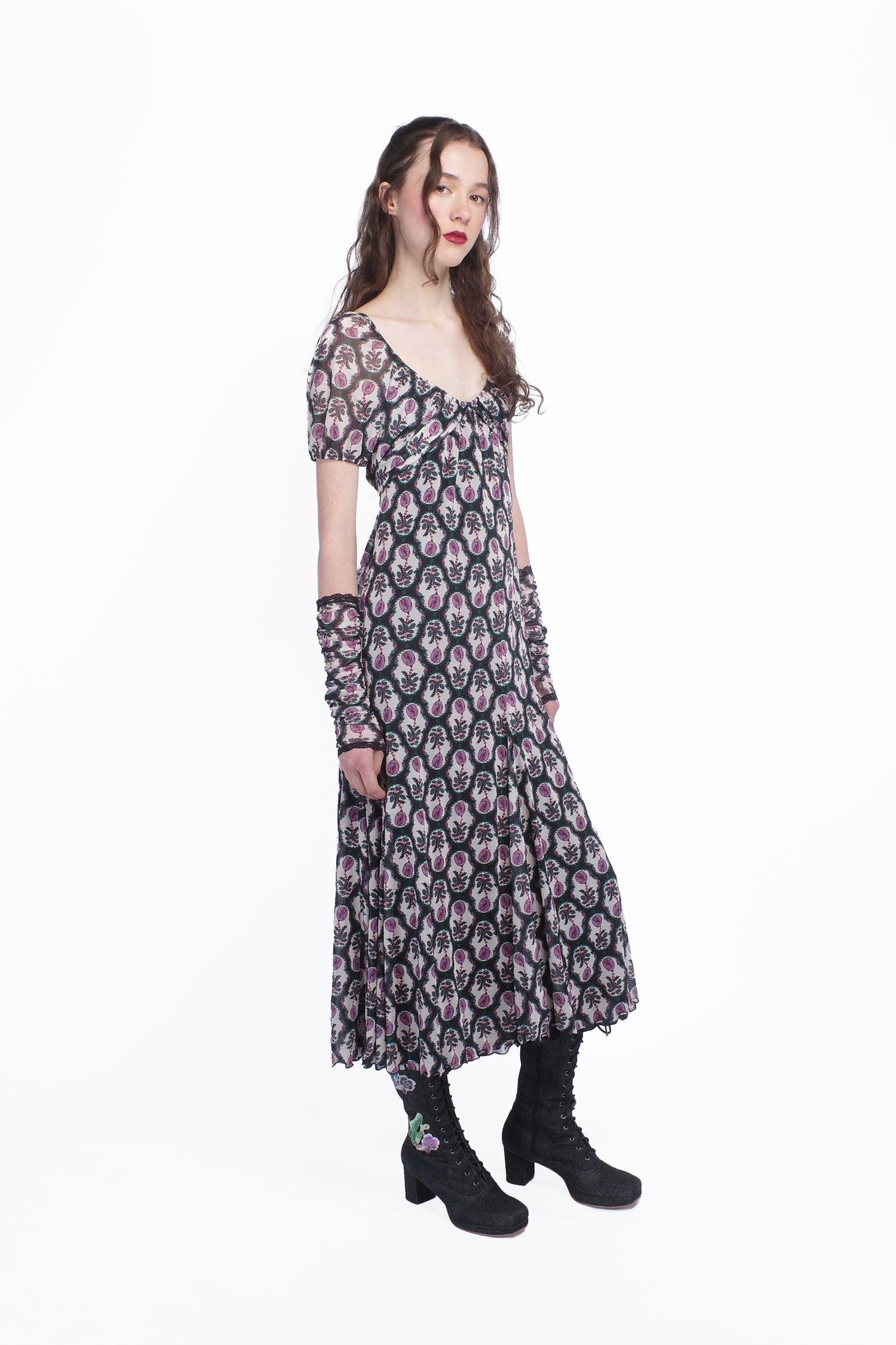 Sleeping Beauty Mesh Bow Dress - Anna Sui Online