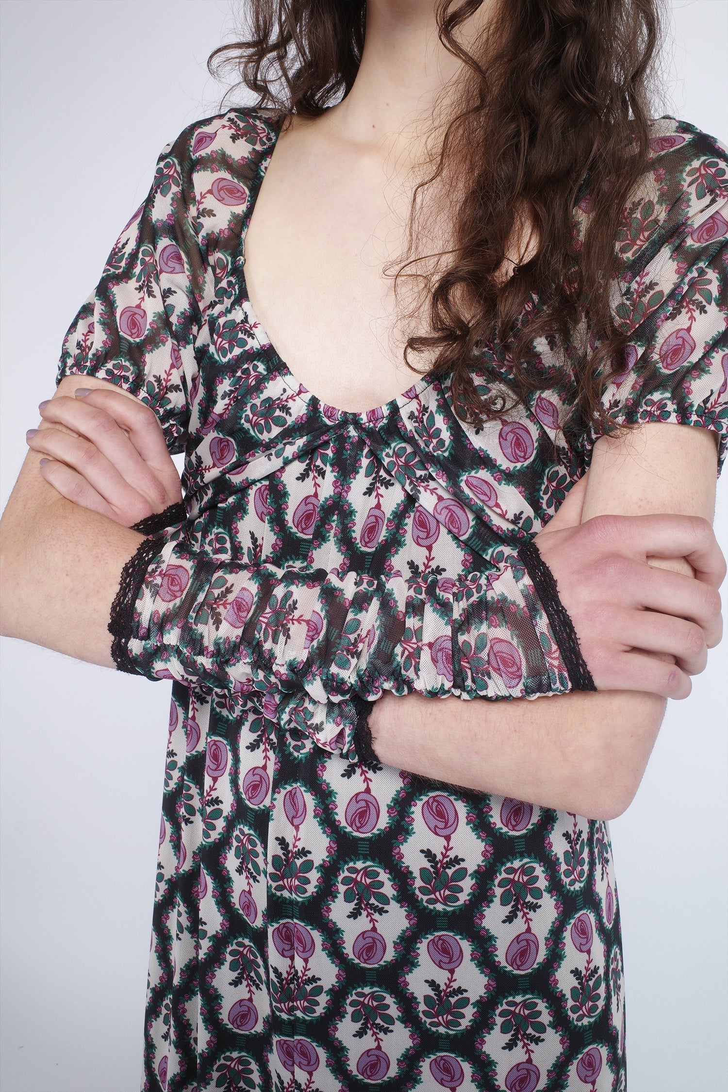 Sleeping Beauty Mesh Bow Dress - Anna Sui Online