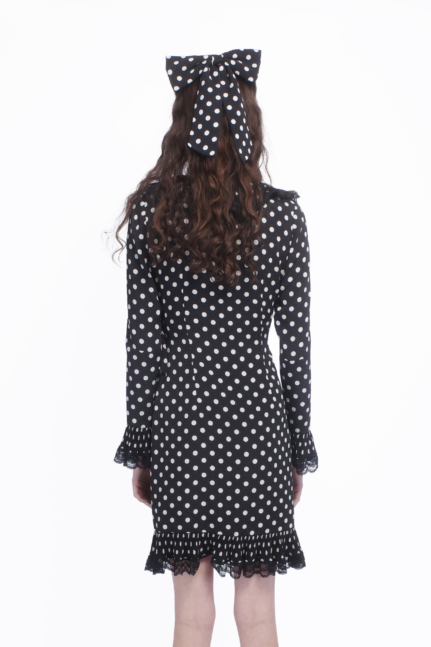 Polka Dot Pleated Wrap Dress - Anna Sui US
