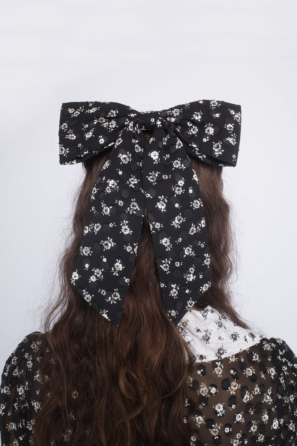 Ditsy Dot Chiffon Bow Hair Clip - Anna Sui Outlet