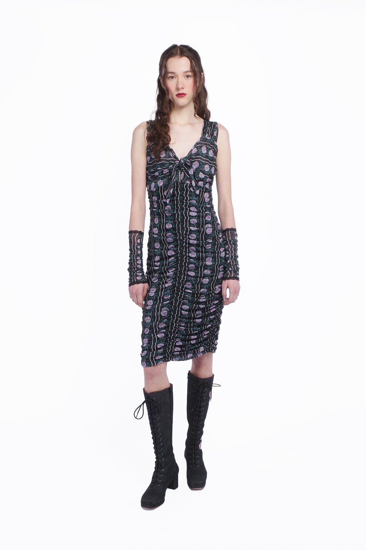 Rosetti Mesh Ruched Tie Dress - Anna Sui Discount