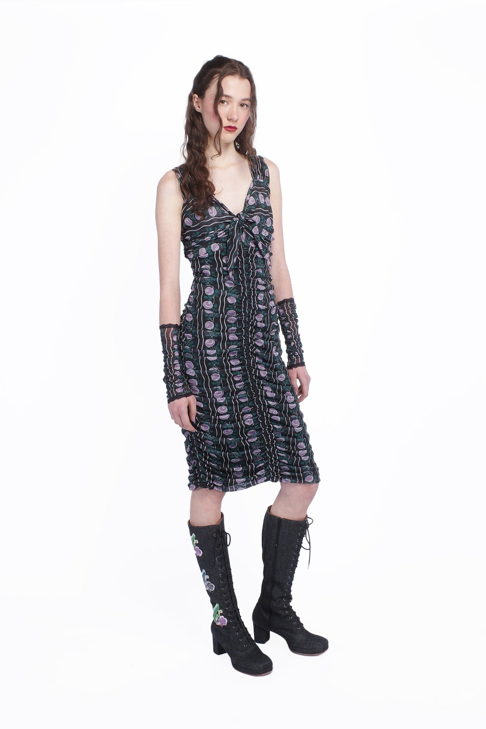 Rosetti Mesh Ruched Tie Dress - Anna Sui Discount