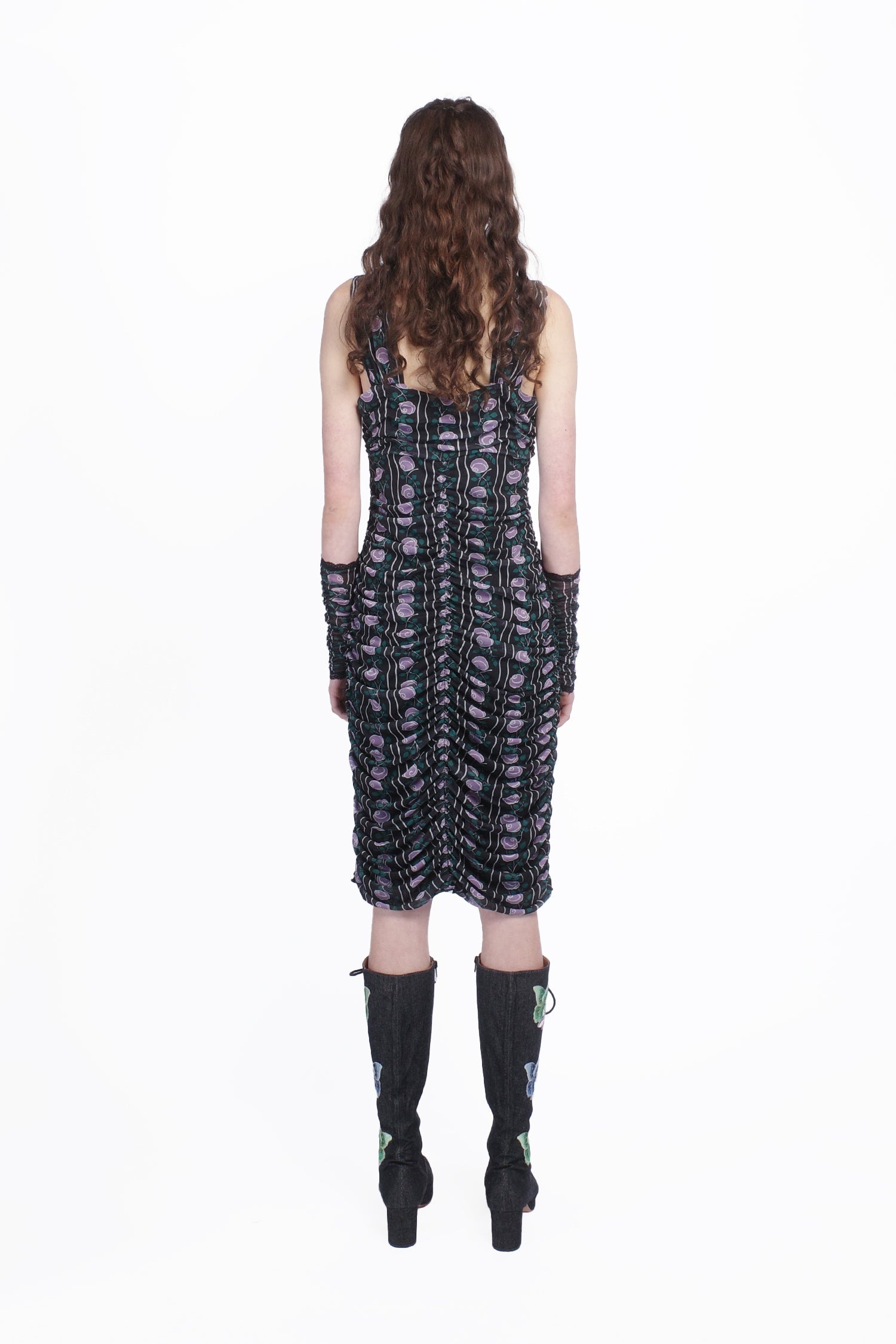 Rosetti Mesh Ruched Tie Dress - Anna Sui Discount