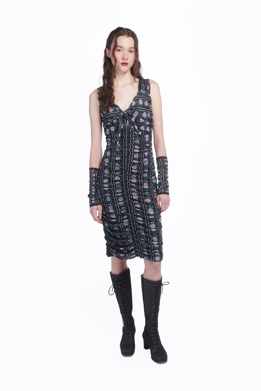 Rosetti Mesh Ruched Tie Dress - Anna Sui Discount