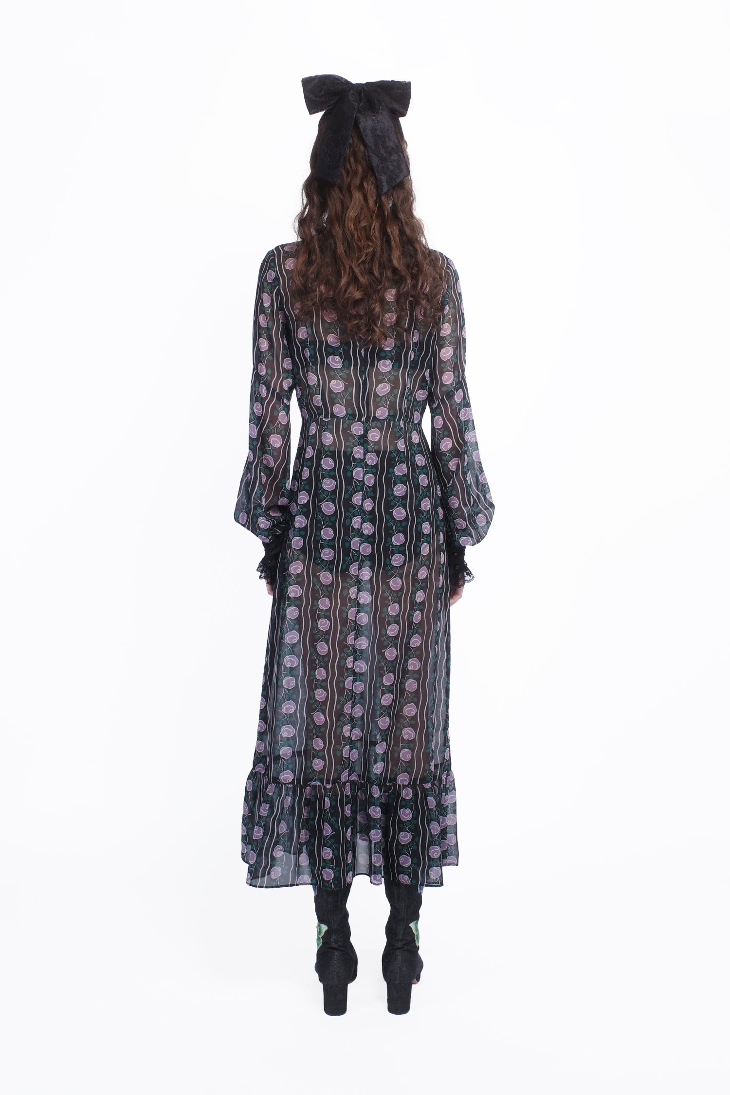 Rosetti Chiffon Victorian Bib Dress - Anna Sui US