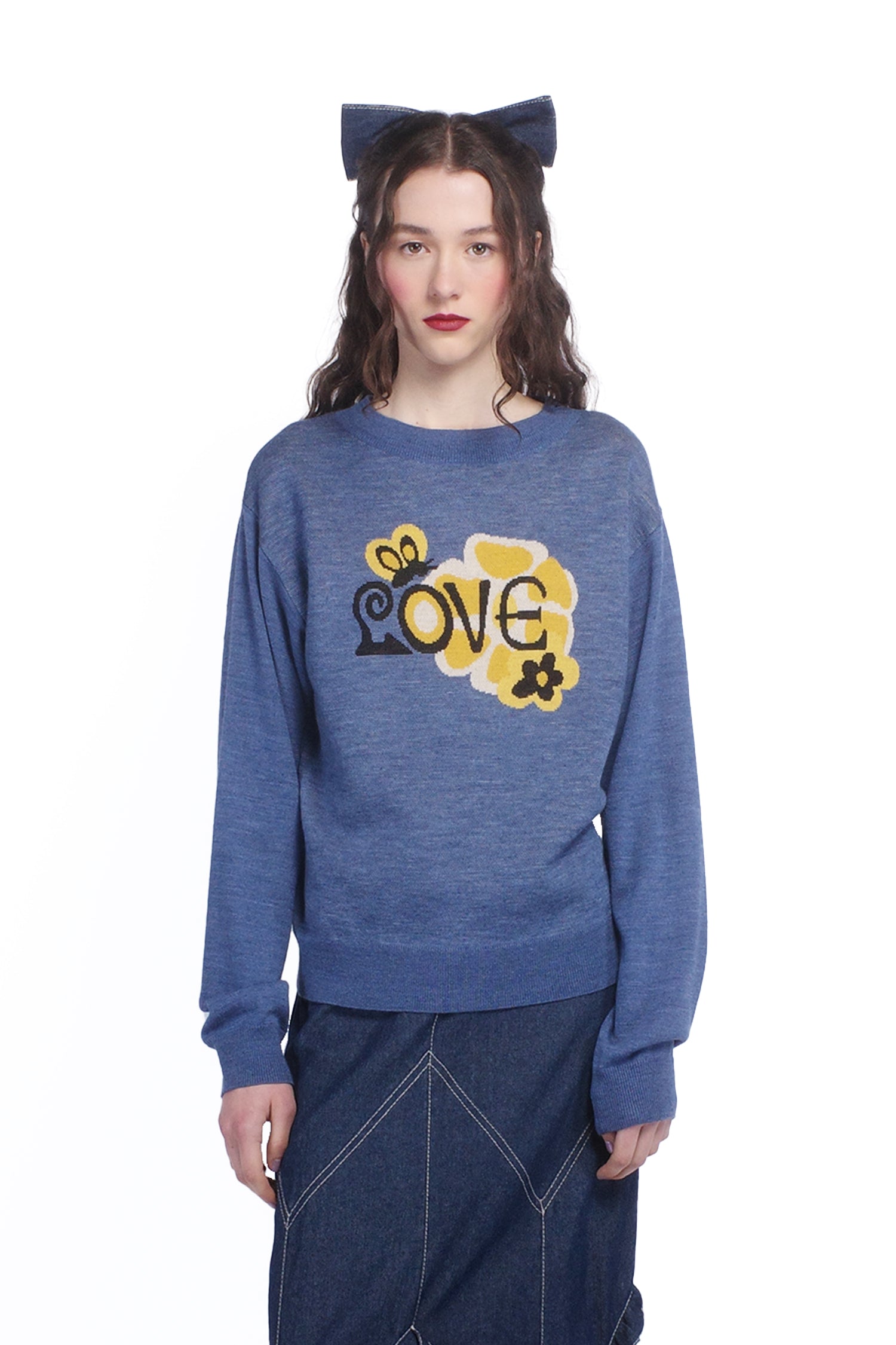 Knitwear Love Sweater Cornflower - Anna Sui US