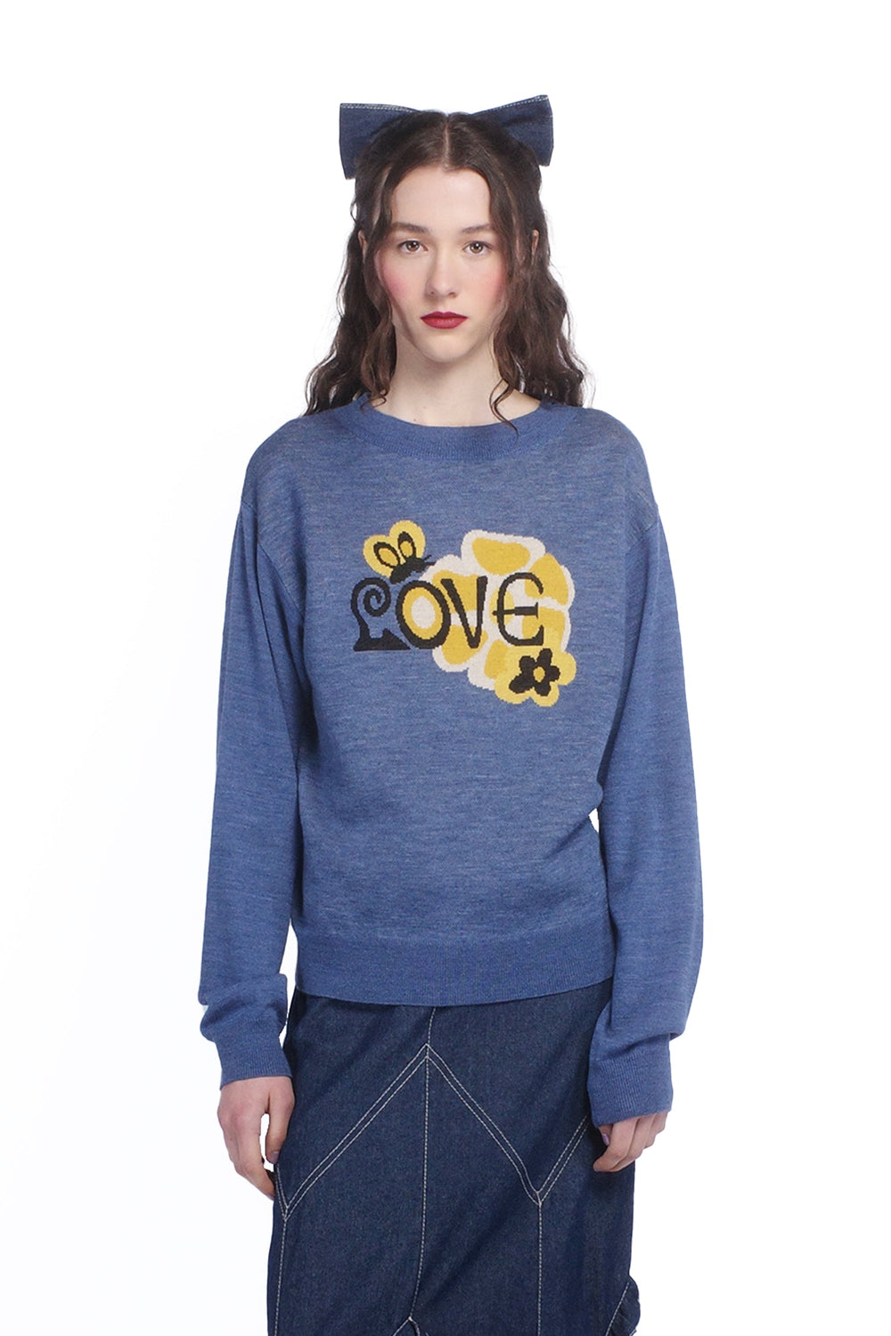 Knitwear Love Sweater Cornflower - Anna Sui US