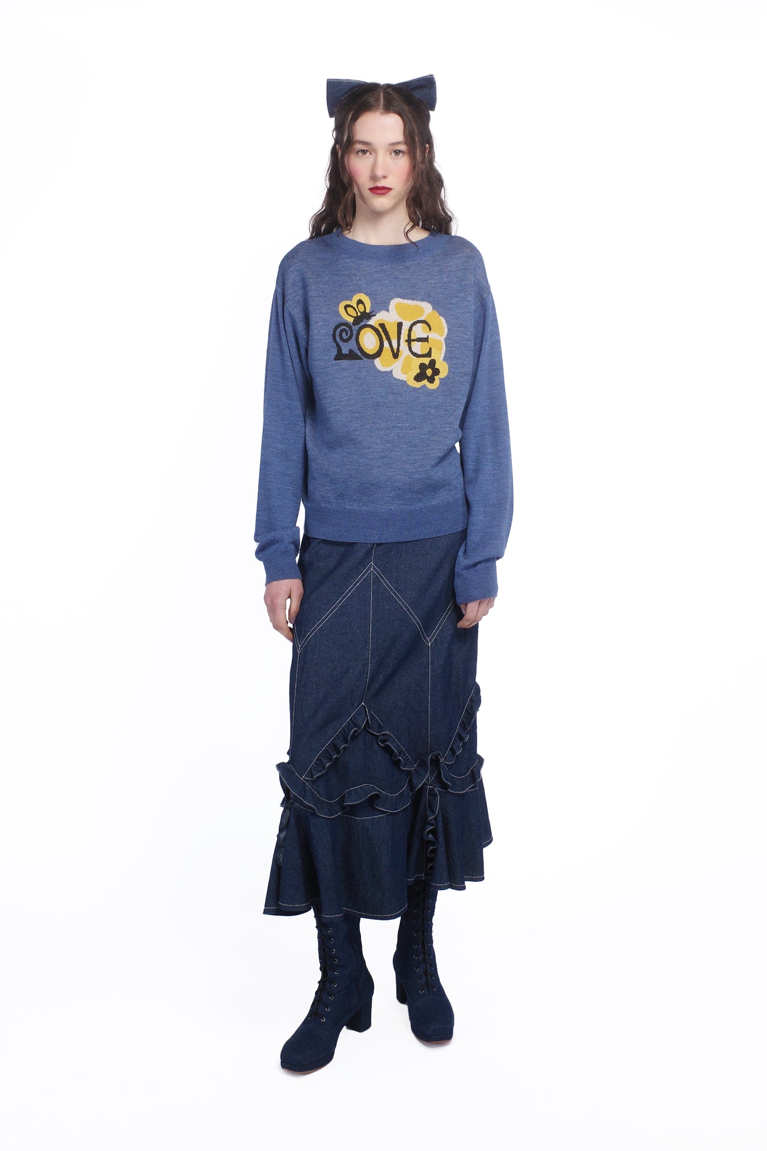 Knitwear Love Sweater Cornflower - Anna Sui US