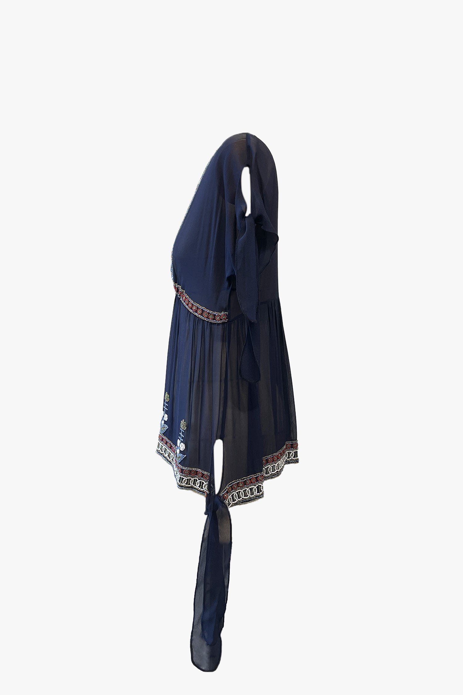 Anna Sui Silk Beaded Top - Anna Sui Outlet