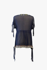 Anna Sui Silk Beaded Top - Anna Sui Outlet