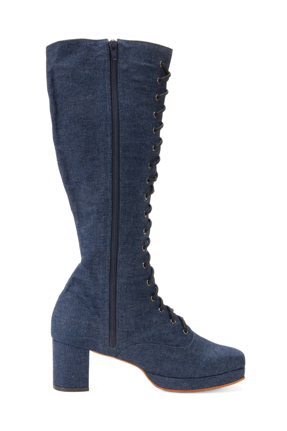 John Fluevog x Anna Sui Butterfly Boots - Denim Blue - Anna Sui Outlet