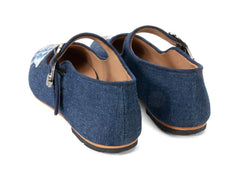John Fluevog x Anna Sui Butterfly Mary Janes - Denim Blue - Anna Sui Outlet