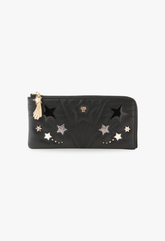 Starstruck Half-Zip Wallet - Black - Anna Sui US