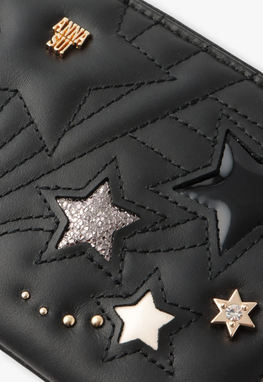 Starstruck Half-Zip Wallet - Black - Anna Sui US