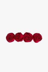Red Rosette Charm Barrette - Anna Sui Outlet