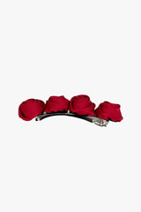 Red Rosette Charm Barrette - Anna Sui Outlet