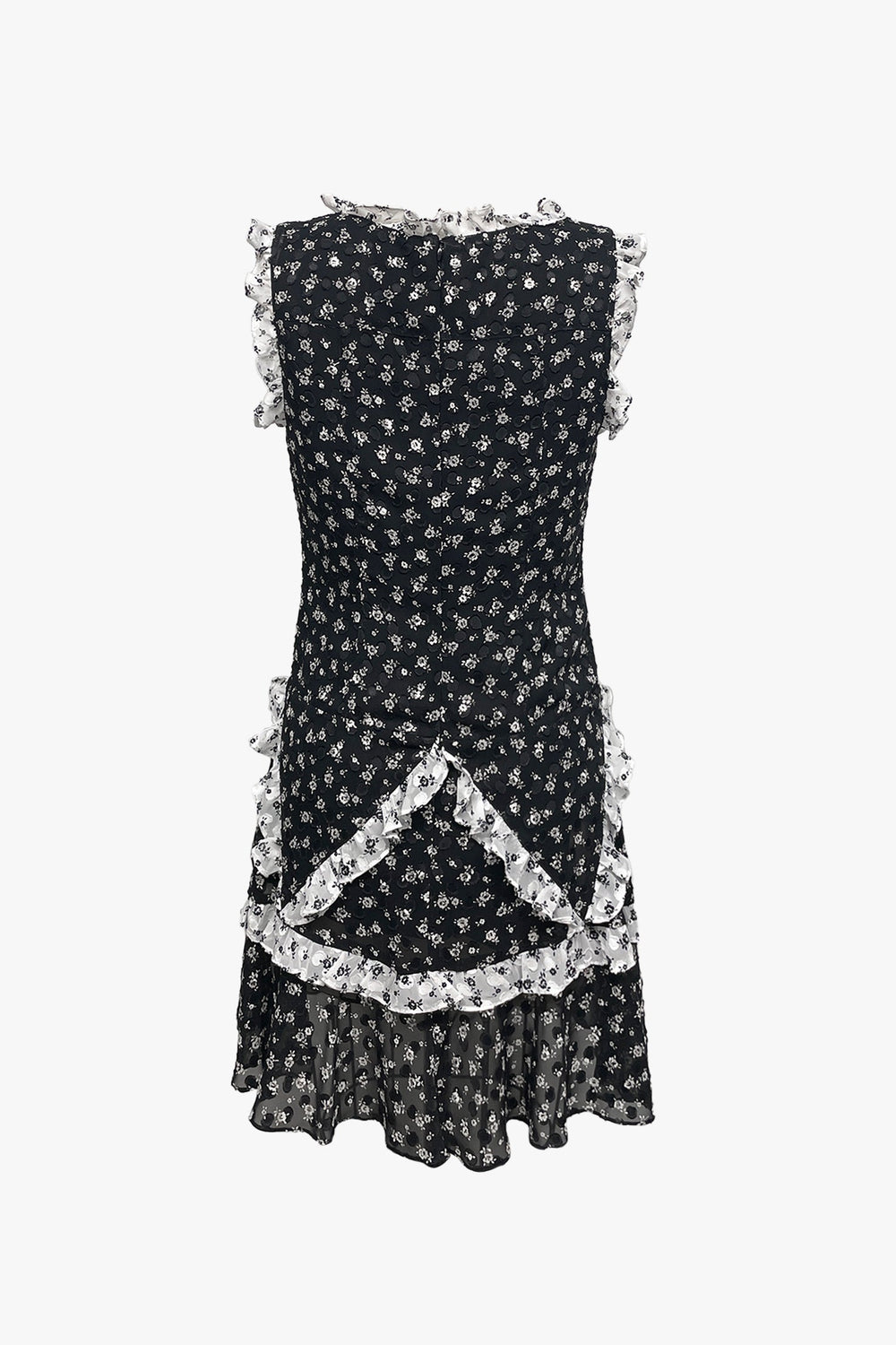 Ditsy Dot Chiffon Ruffle Dress - Anna Sui US