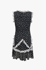 Ditsy Dot Chiffon Ruffle Dress - Anna Sui US