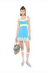 Cabana Terry Halter Lace Dress - Anna Sui Online