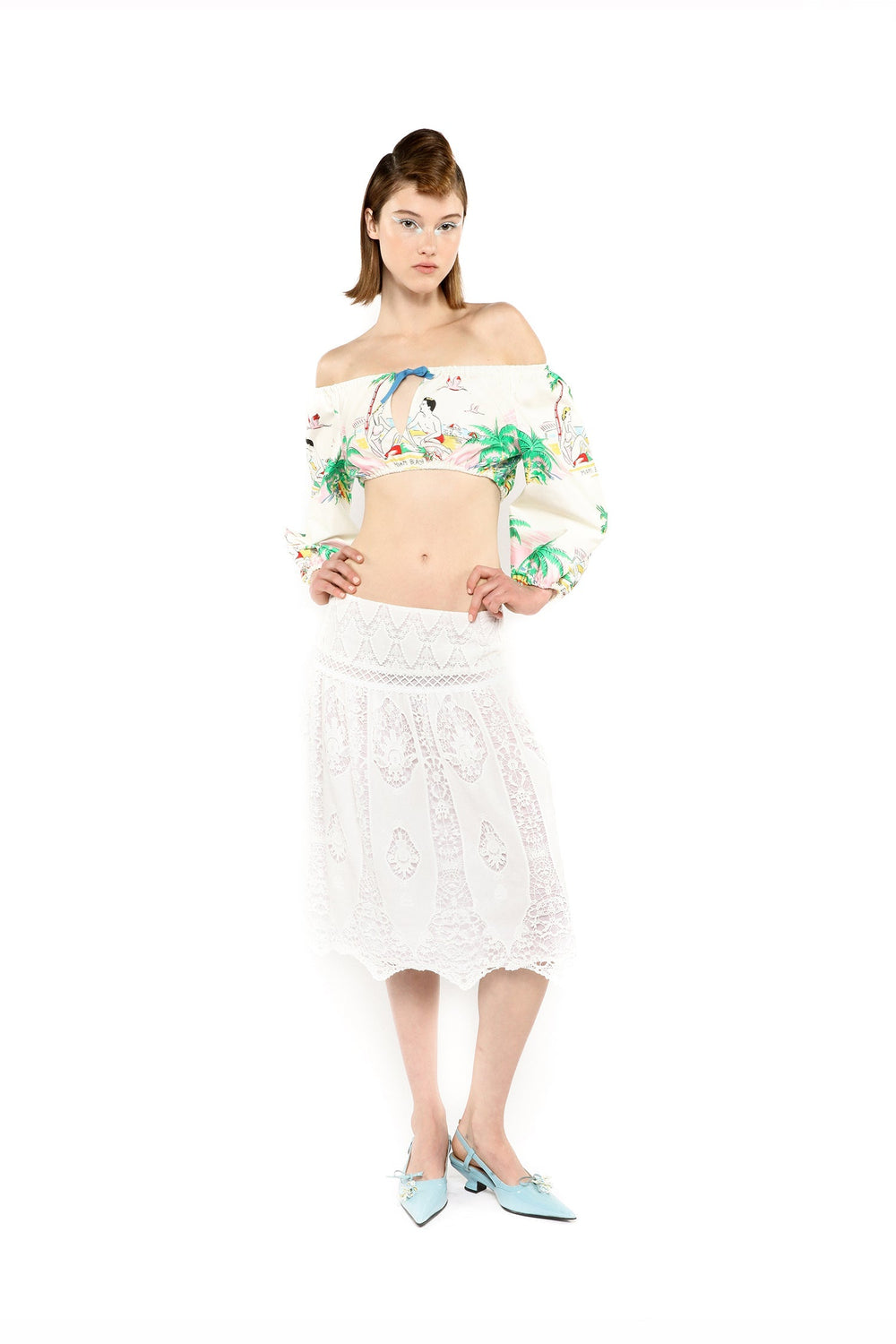 Applique Lace Combo Skirt - Anna Sui Sale