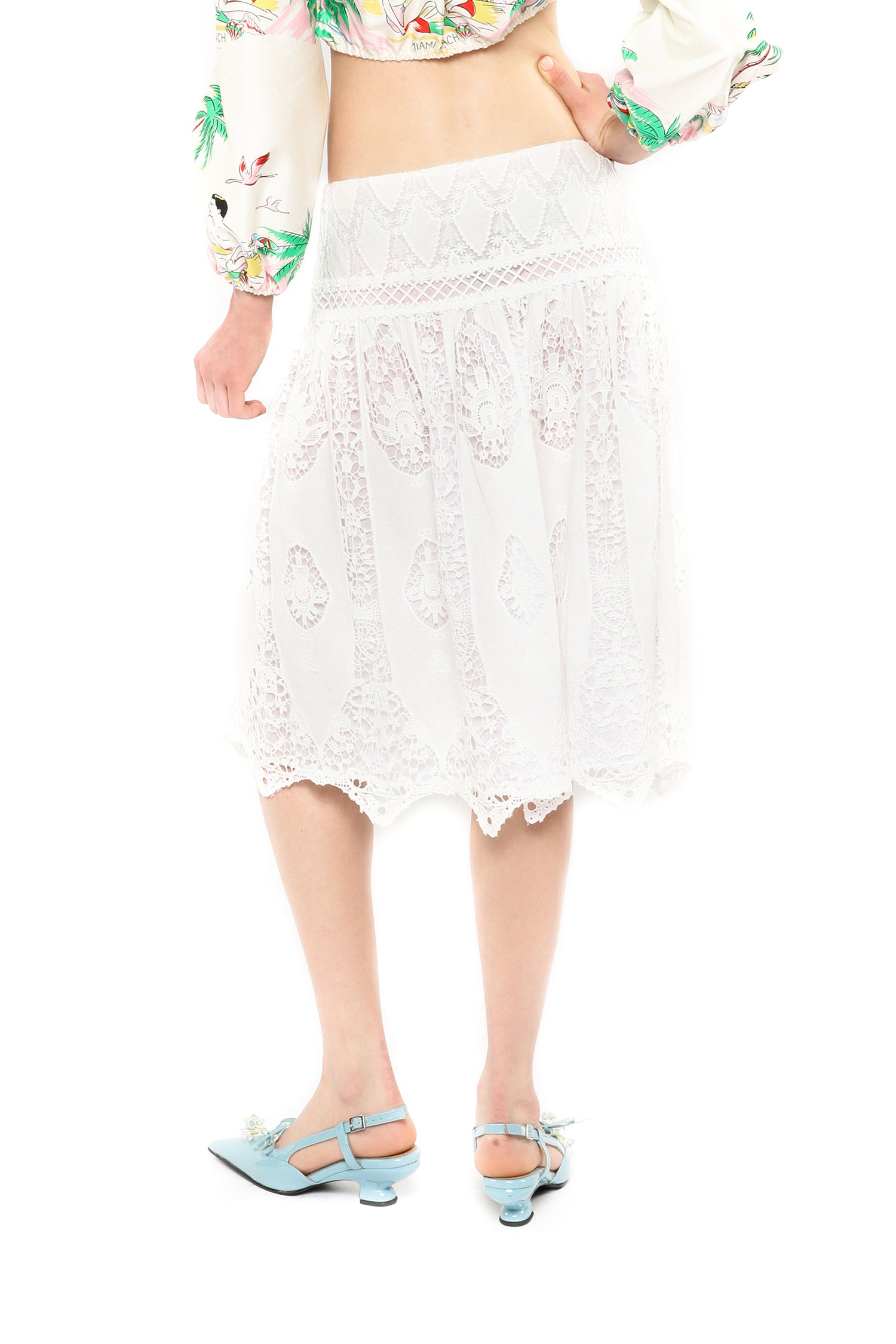Applique Lace Combo Skirt - Anna Sui Sale