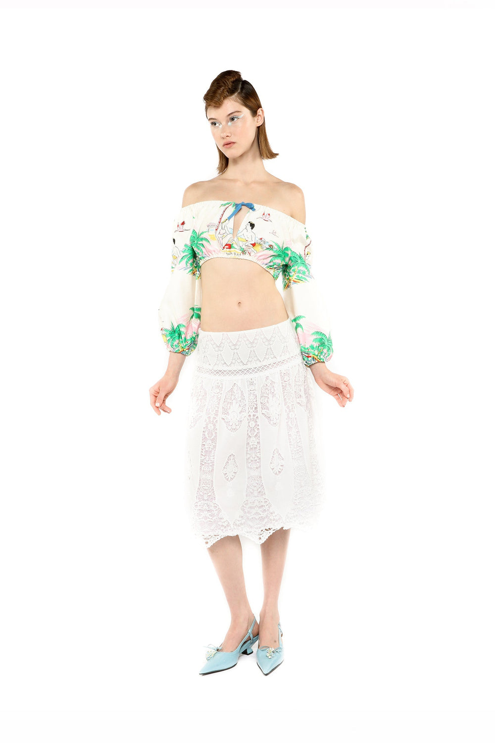 Applique Lace Combo Skirt - Anna Sui Sale