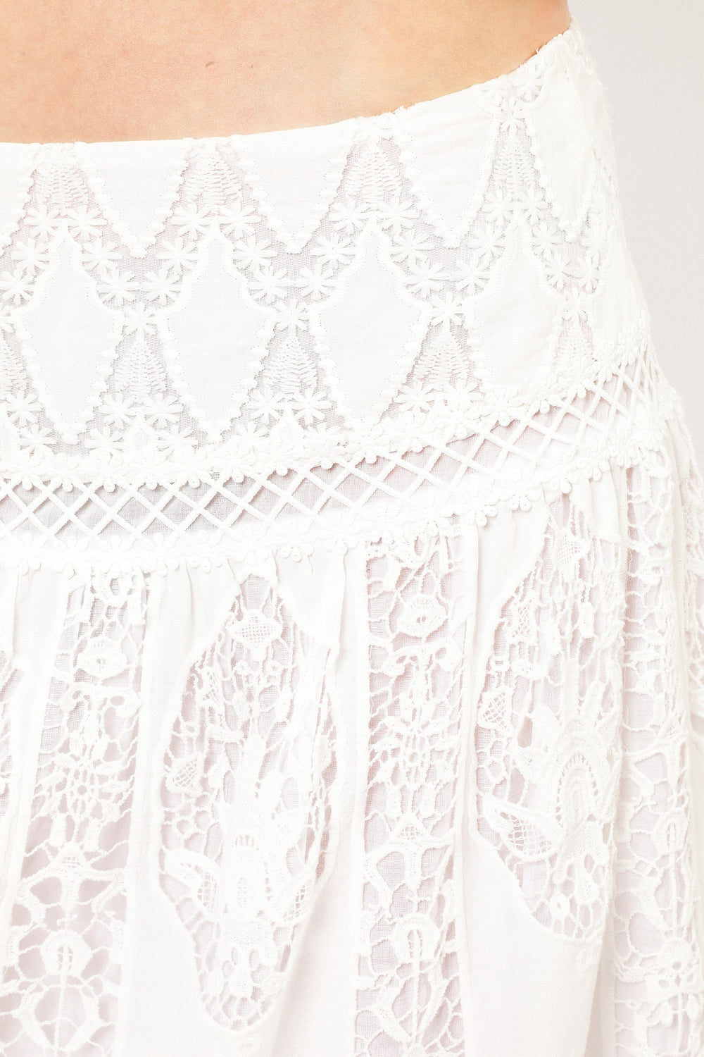 Applique Lace Combo Skirt - Anna Sui Sale