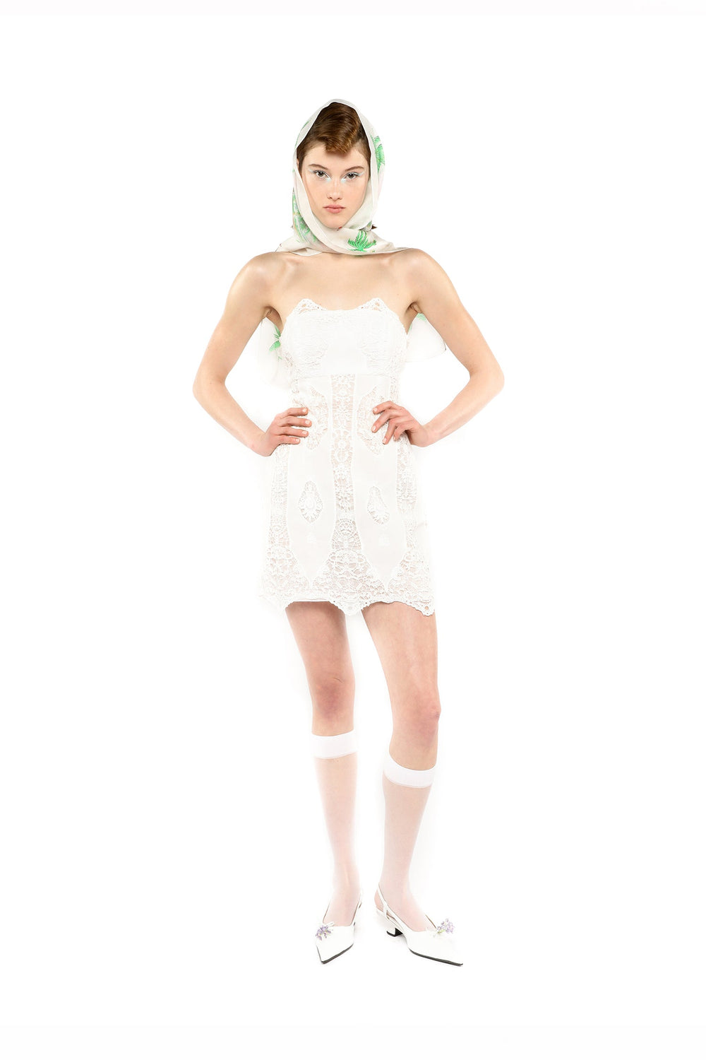 Applique Lace Combo Strapless Dress - Anna Sui Sale