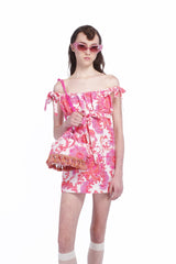 Arabesque Linen Tie Mini Dress - Anna Sui Discount
