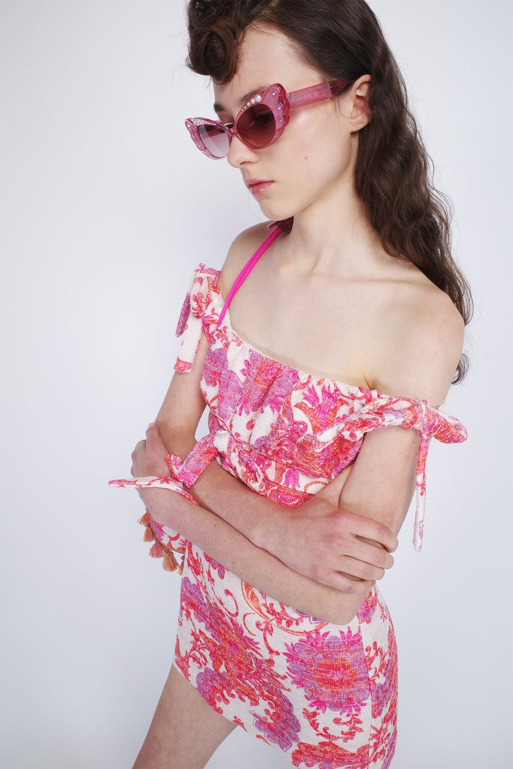 Arabesque Linen Tie Mini Dress - Anna Sui Discount