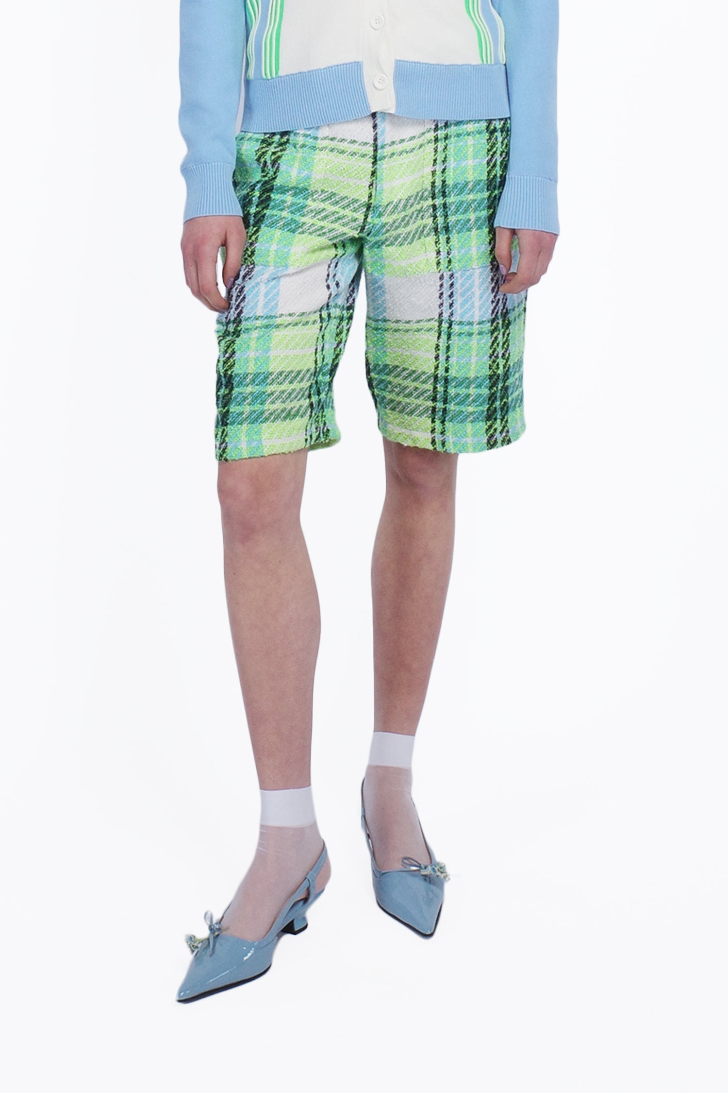 Capri Plaid Bermuda Shorts - Anna Sui Sale
