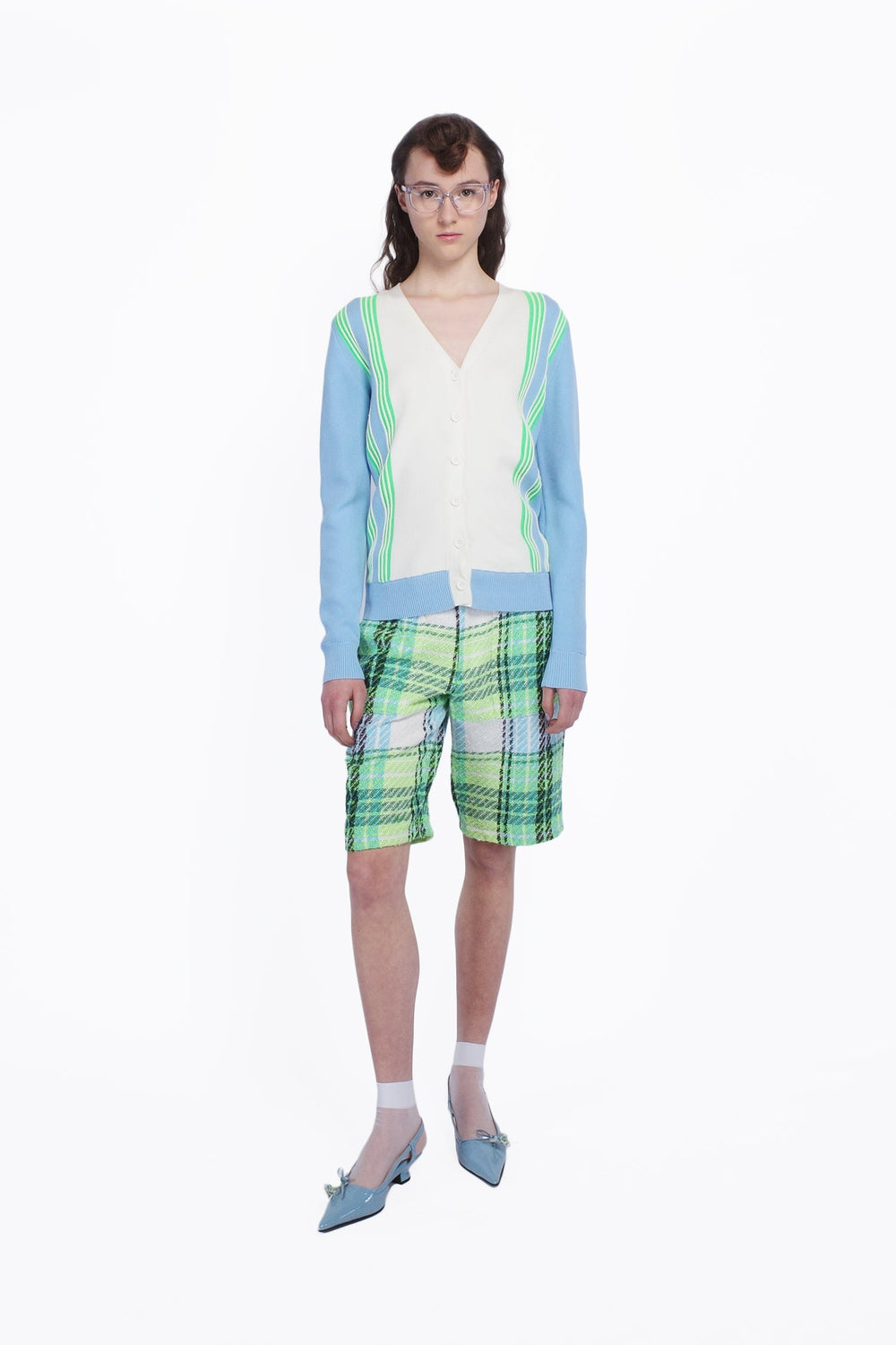 Capri Plaid Bermuda Shorts - Anna Sui Sale