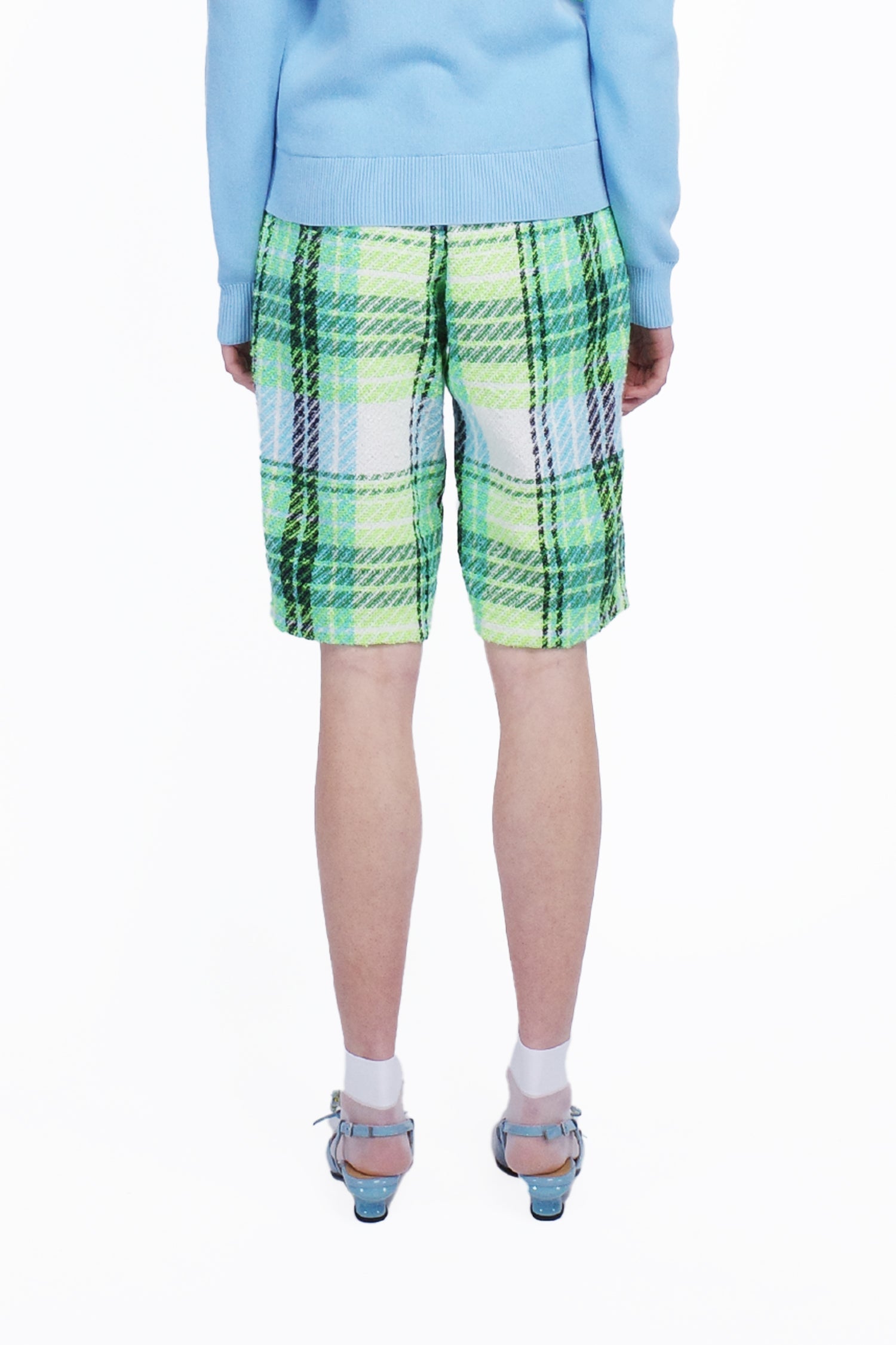 Capri Plaid Bermuda Shorts - Anna Sui Sale