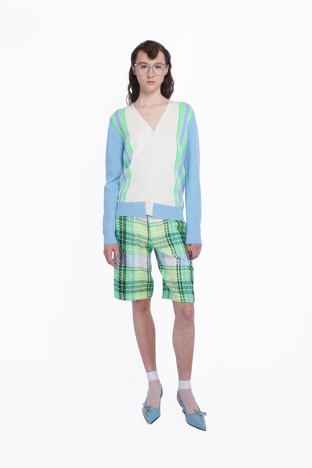 Capri Plaid Bermuda Shorts - Anna Sui Sale