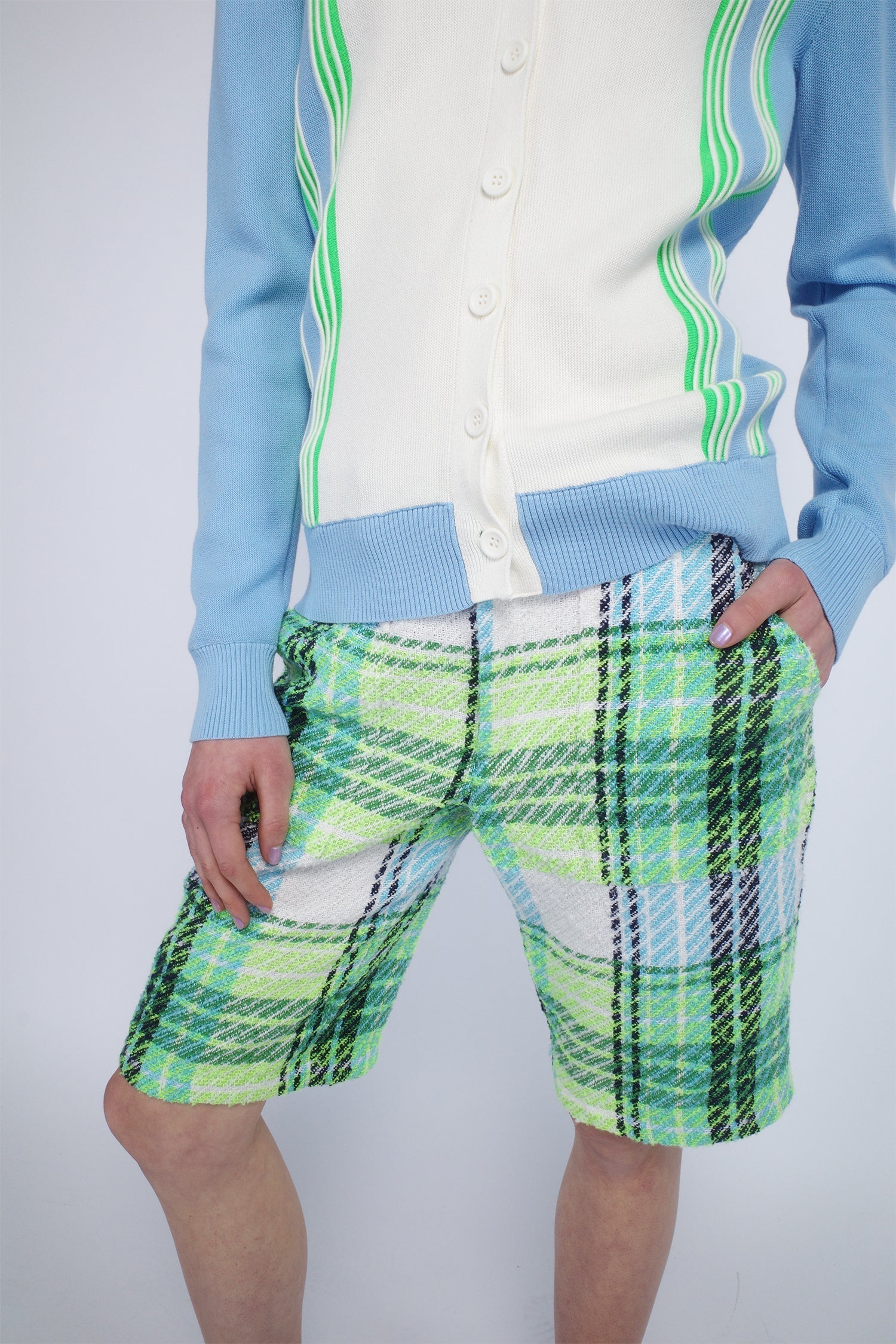 Capri Plaid Bermuda Shorts - Anna Sui Sale