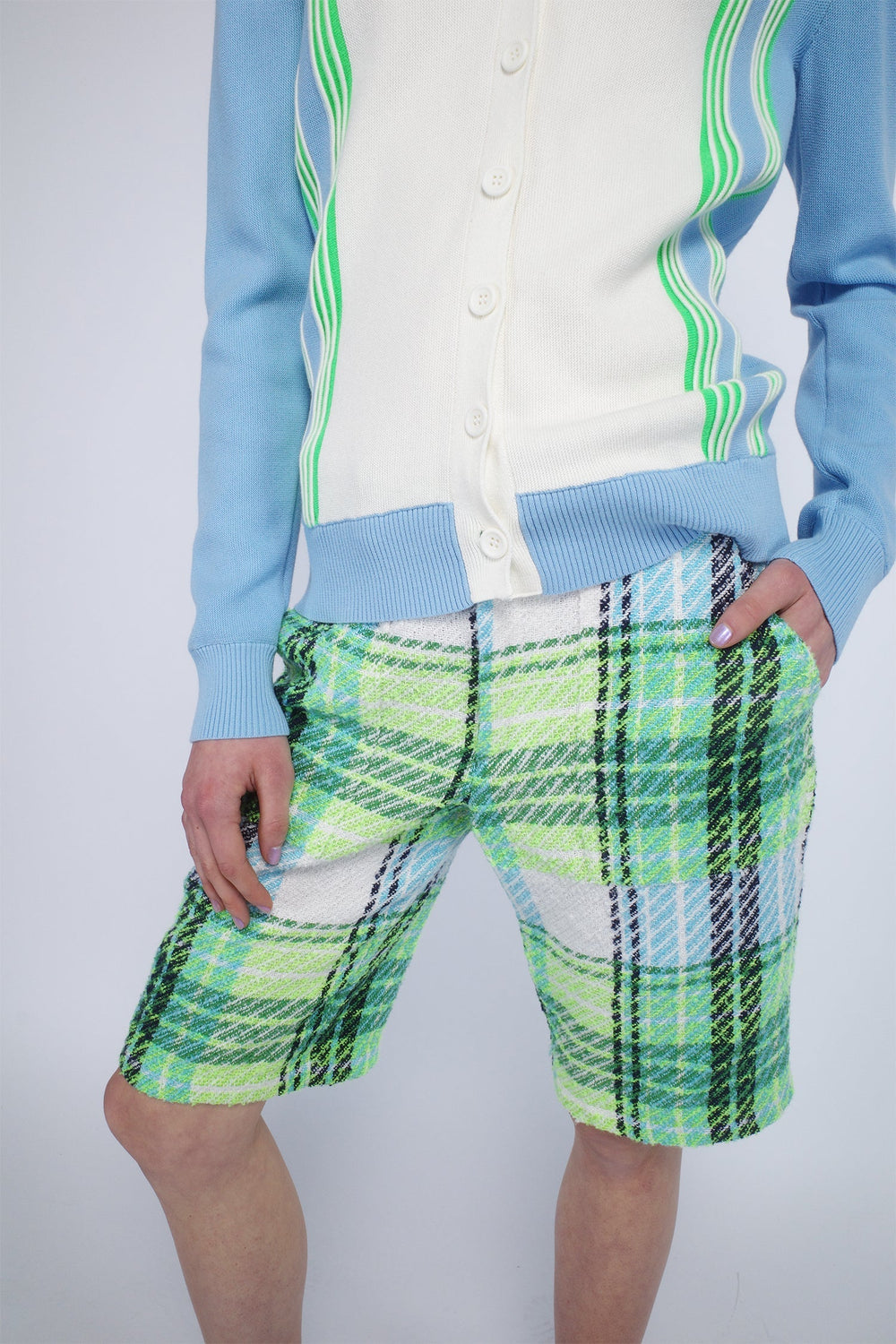 Capri Plaid Bermuda Shorts - Anna Sui Sale