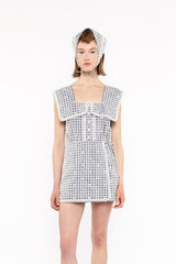 Daisy Embroidery on Gingham Tie Romper - Anna Sui Sale