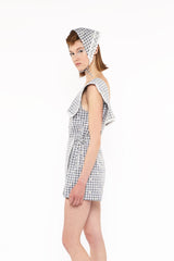 Daisy Embroidery on Gingham Tie Romper - Anna Sui Sale
