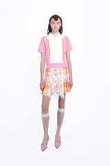 Amalfi Polo Knit Short Sleeve Top - Pink - Anna Sui Discount