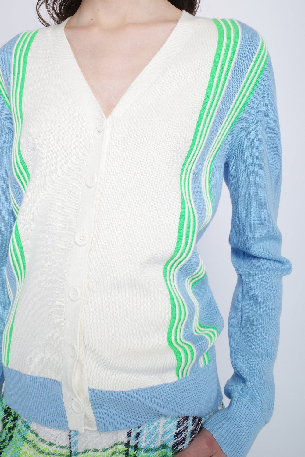 Amalfi Knit Cardigan - Baby Blue - Anna Sui Discount