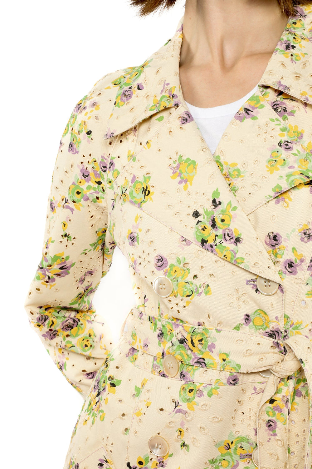 Rosies Posies Eyelet Trench Coat - Anna Sui Outlet