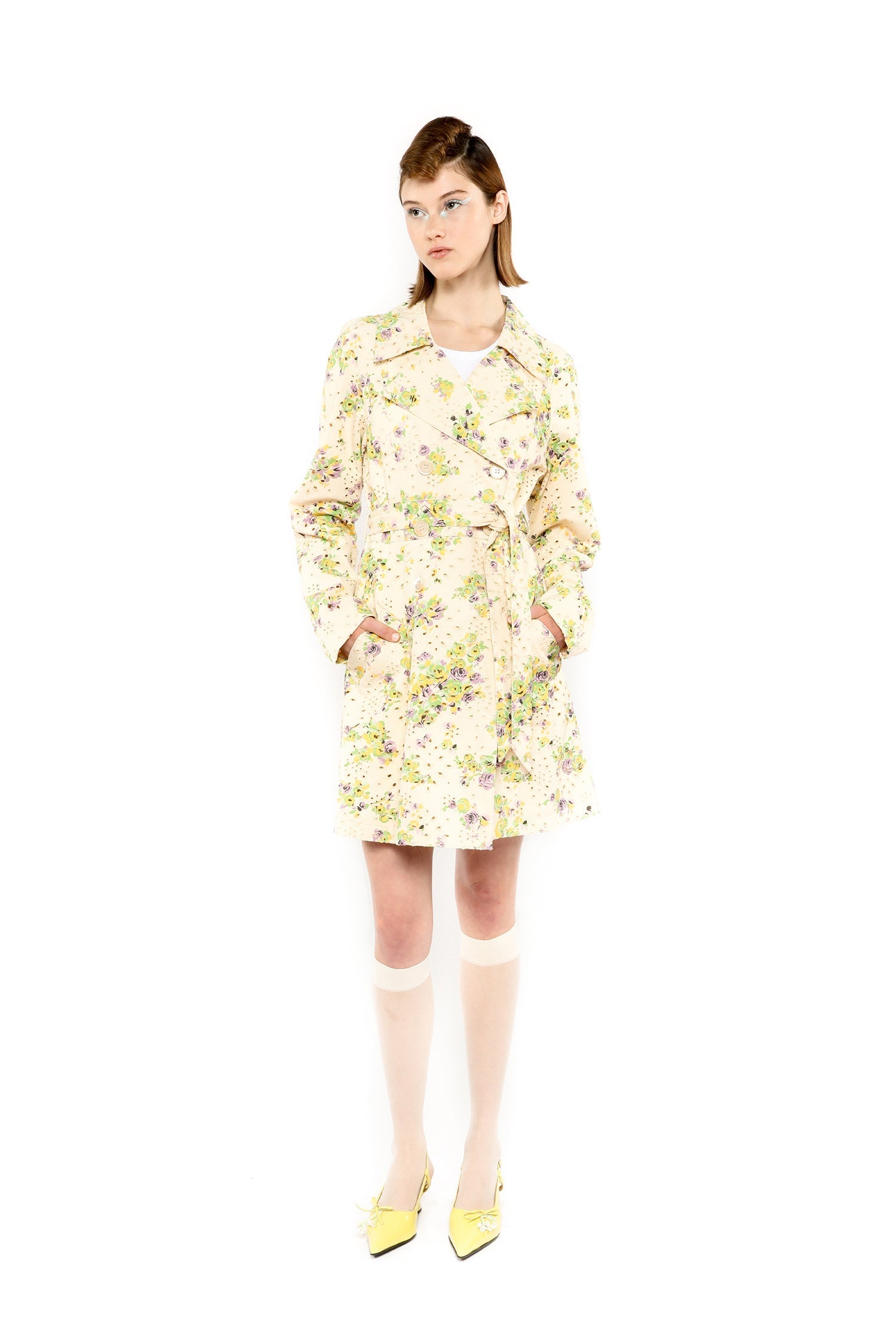 Rosies Posies Eyelet Trench Coat - Anna Sui Outlet