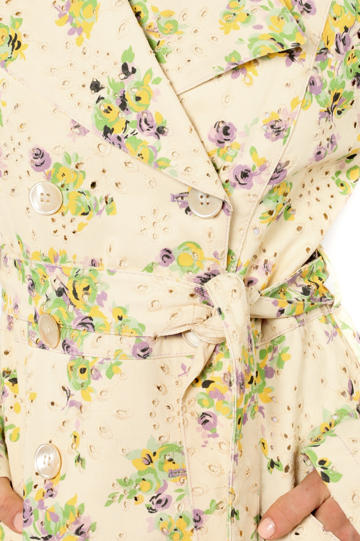 Rosies Posies Eyelet Trench Coat - Anna Sui Outlet