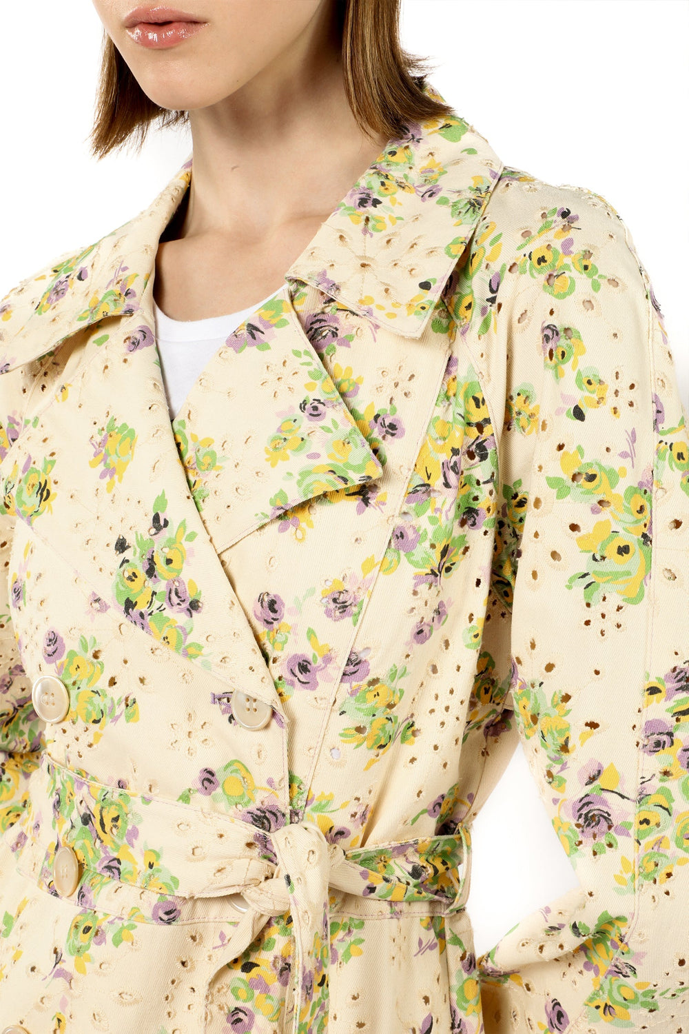 Rosies Posies Eyelet Trench Coat - Anna Sui Outlet